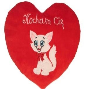 Serce Kocham Cię - Kot 25cm