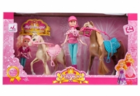 Zestaw koników z lalkami