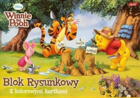 Blok rysunkowy A4 Kubuś Puchatek z kolorowymi kartkami - <br />