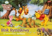 Blok rysunkowy A4 Kubuś Puchatek z kolorowymi kartkami - <br />