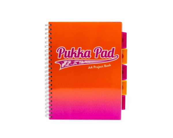 Kołozeszyt Pukka Pad Project Book Fusion A4 200k kratka pomarańczowy