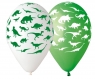 Balon gumowy Godan PREMIUM DINOZAURY 5 szt biało-zielony 300 mm 12cal (GS110/P154)