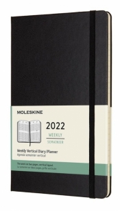 Kalendarz 2022 tygodniowy 12ML tw. czarny