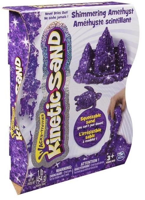 Kinetic Sand - połyskujący piasek 454g fioletowy (5909988)