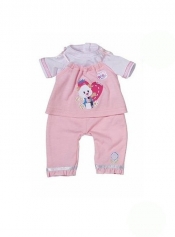 Ubranko dla lalki my little Baby born Romper Collection biało-różowe - <br />