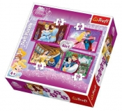Puzzle 4w1 Księżniczki Zakochane pary (34110)