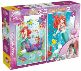Puzzle dwustronne Mała Syrenka 2 w 1 48 - <br />