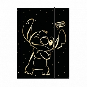 Teczka A4 z gumką Disney Gold Stitch wzór 1