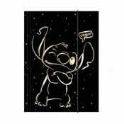 Teczka A4 z gumką Disney Gold Stitch wzór 1