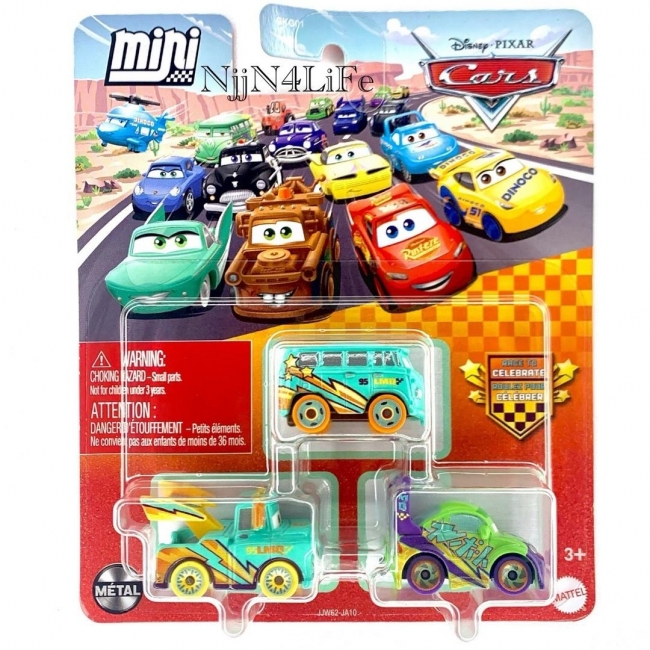Cars Auta Mikroauta 3-pak