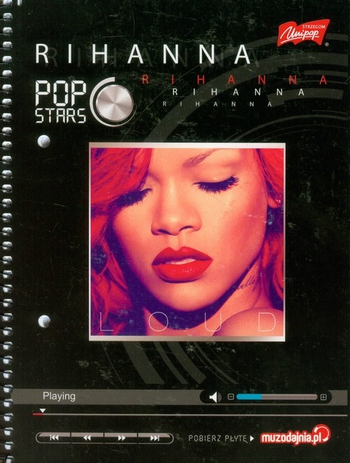 Zeszyt na spirali A5 Pop Stars w kratkę 80 kartek Rihanna