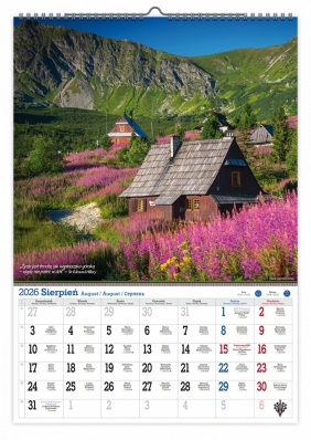 Kalendarz 2026 ścienny jednostronny A2 - Tatry - Moja pasja