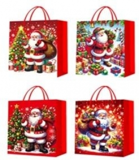 Torebka prezentowa M Boże Narodzenie brokat mix