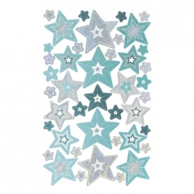 Naklejki bożonarodzeniowe Z Design - Niebieskie gwiazdy (52910)