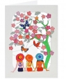 Karnet PM410 wycinany +koperta Kobiety pod drzewem
