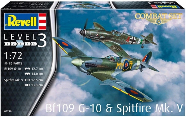Zestaw do sklejania BF109G-10 & Spitfire MK.V (03710)