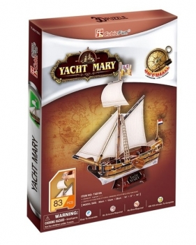 Puzzle 3D: Żaglowiec Yacht Mary (306-24010)