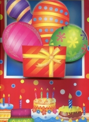 Torebka ozdobna 3D duża urodzinowa balony - <br />