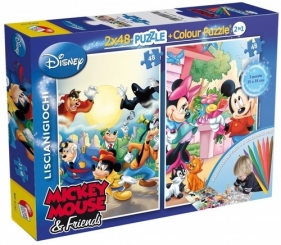 Puzzle dwustronne Myszka Miki 2 w 1 48 - <br />