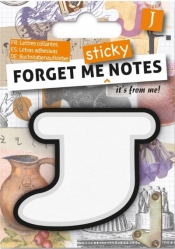Forget me sticky - notes kart samoprzylepnych litera J