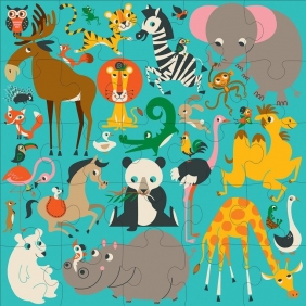 Mudpuppy, puzzle podłogowe Jumbo 25: Zwierzęta Świata (MP35103)