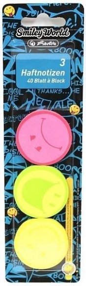 Kartki samoprzylepne 40k Smiley 3szt