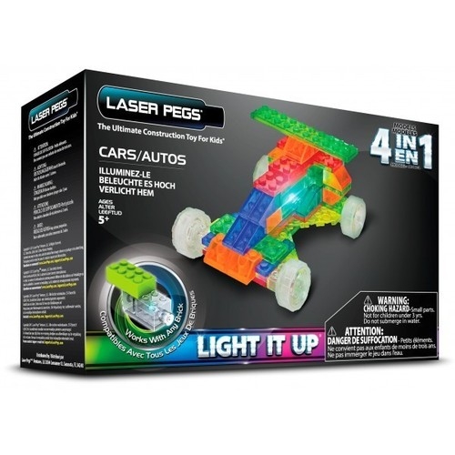 Klocki Laser Pegs 4w1 samochód świecące (MPS300B)