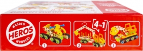 Heros, Klocki konstrukcyjne koparka 4w1, 170 el.