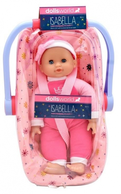 Dolls World Lalka Isabella w nosidełku 30cm