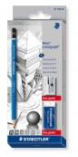 Ołówek Lumograph 6szt 2H, HB, B, 2B, 4B, 6B + gumka