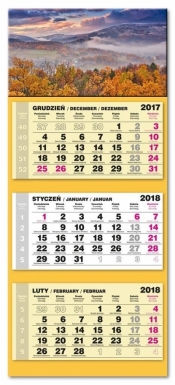 Kalendarz trójdzielny lux