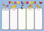 Plan lekcji + tabliczka mnożenia