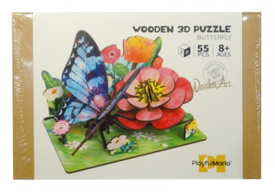Puzzle drewniane DIY scena łąka 3D