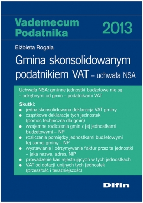 Gmina skonsolidowanym podatnikiem VAT - Rogala Elżbieta