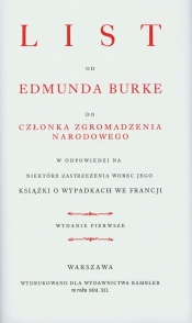 List od Edmunda Burke do członka Zgromadzenia Narodowego - Burke Edmund