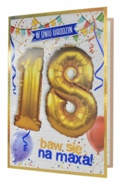 Karnet QBL-002 Urodziny 18 + balony