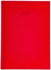 Kalendarz 2024 A4 dzienny Vivella Czerwony
