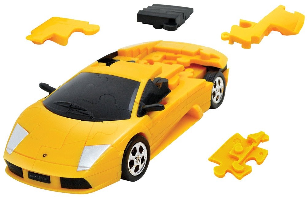 Puzzle 3D Cars: Lamborghini żółty - poziom 4/4 (105193)