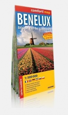 Comfort!map Benelux 1:500 000 w. fran. laminat - Opracowanie zbiorowe