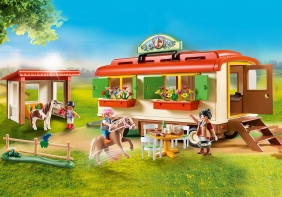 Playmobil, Kemping z kucykami i przyczepą do nocowania (70510)