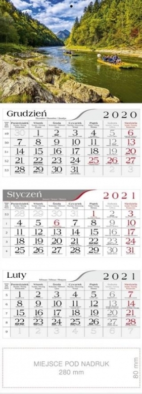 Kalendarz 2021 Trójdzielny Spływ Dunajcem CRUX