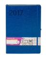 Kalendarz 2017 menadżerski A4 z gumką Formalizm niebieski
