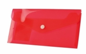 Teczka/koperta plastikowa na guzik Tetis DL, 12 szt. - czerwona (BT612-C)