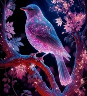 Diamentowa mozaika - Ptak magiczny nocą (NO-1009210)