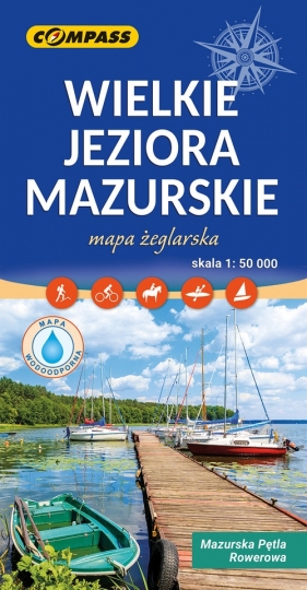 Wielkie Jeziora Mazurskie mapa laminowana - Opracowanie zbiorowe