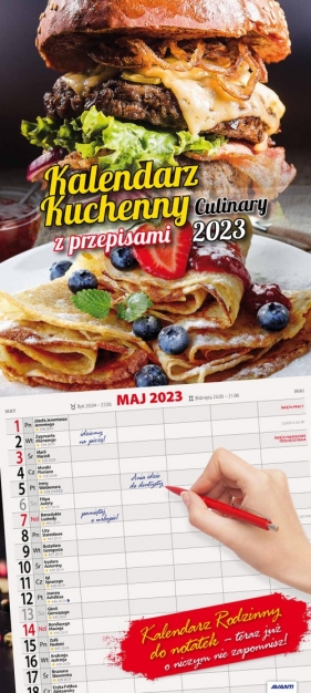 Kalendarz 2023 paskowy spirala Kuchenny KPD3