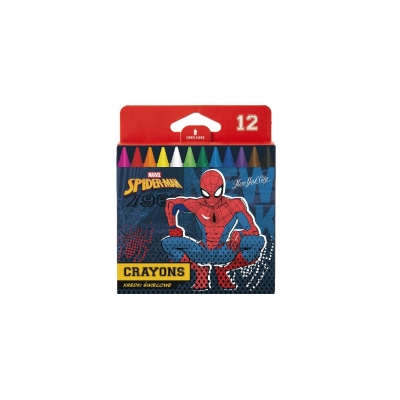 <img src='https://webimage.pl/pics/106/9/d5907360029106.jpg' style='height:440px' /> Kredki świecowe Disney Spider-Man 12 kolorów