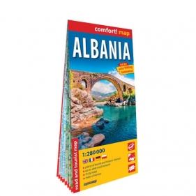 Albania. Laminowana mapa samochodowo-turystyczna 1:280 000 - Opracowanie zbiorowe