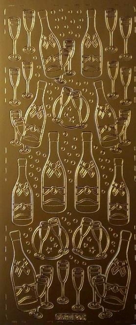 Stiker ażurowy złoty