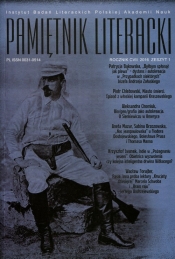 Pamiętnik Literacki 1/2016 rocznik CVII
